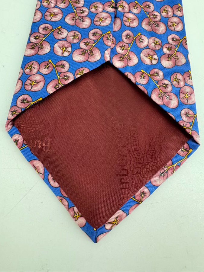 BURBERRYS Blue & Pink Silk Tie