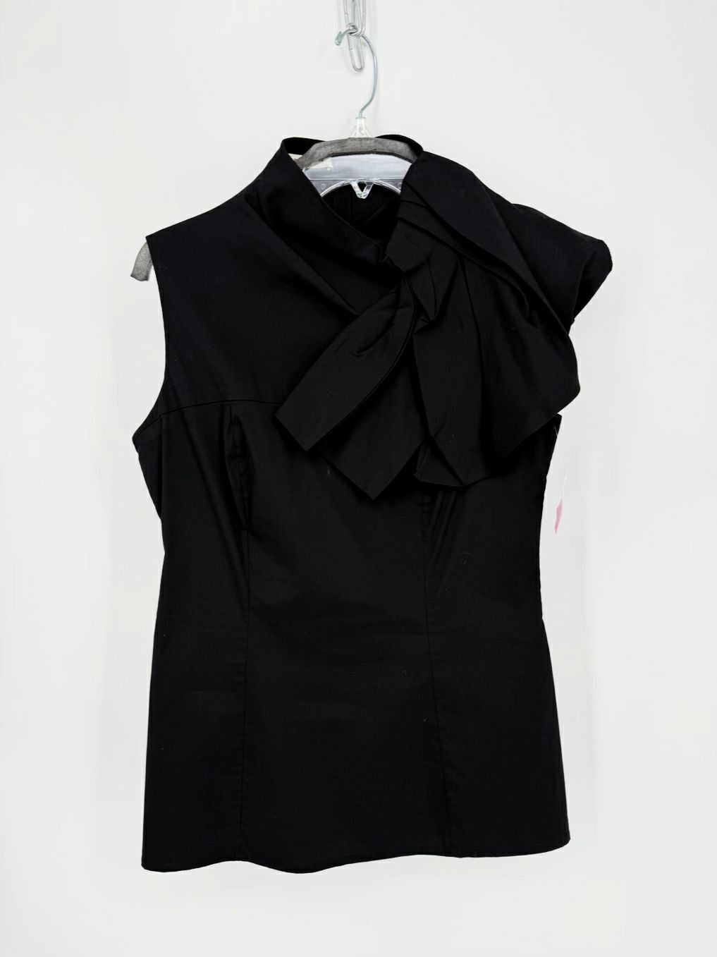 PRADA Wmn's Size 44 Black Bow Sleeveless top