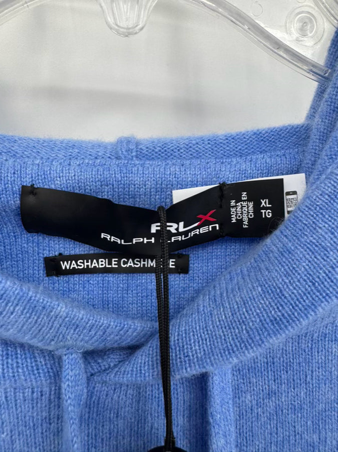 RLX by RALPH LAUREN Size XL Blue Cashmere Hoodie NWT