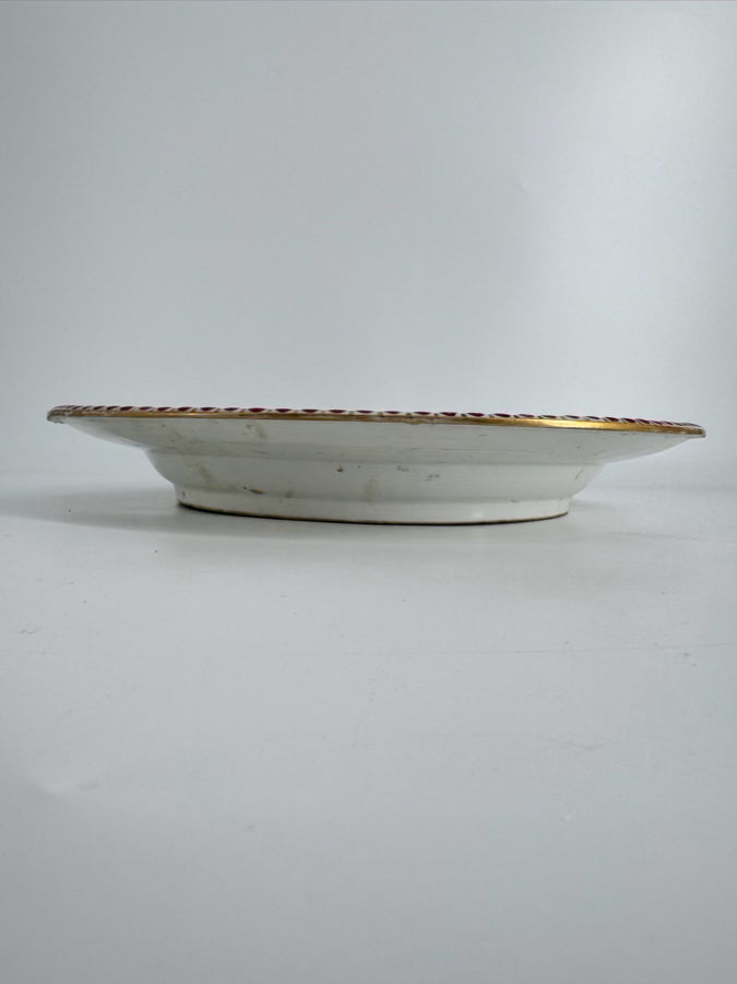 CAPODIMONTE Pink & Aqua Porcelain Decorative Plate