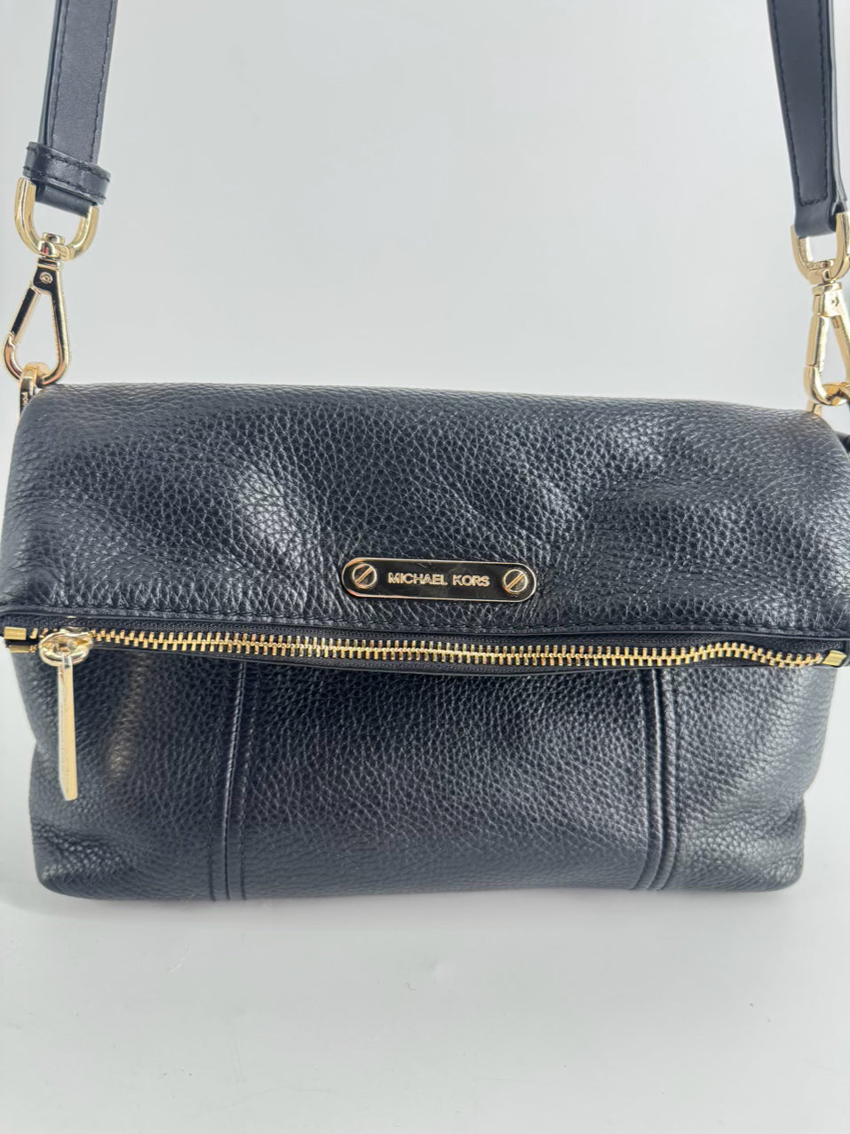 MICHAEL KORS Black Leather Crossbody Bag