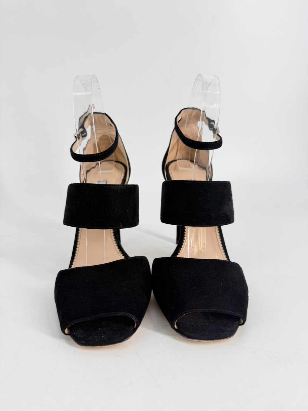 PRADA Size 39 Black Suede Heels