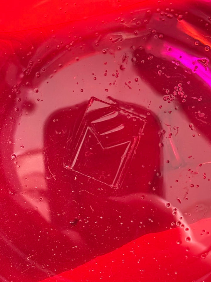 ENZO MARI Red Resin Bamboo Vase