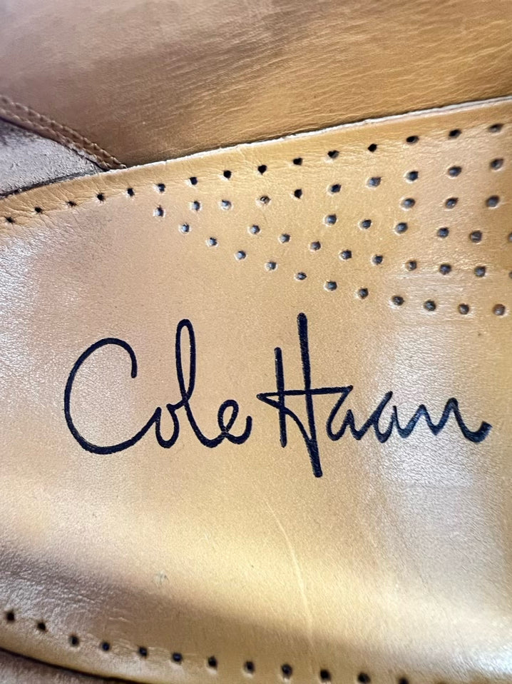 COLE HAAN Size 10.5 Black Leather Dress Shoes