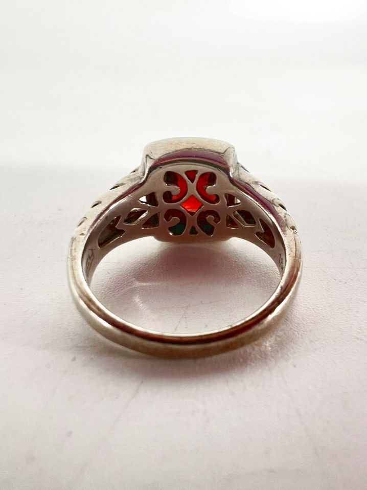 EFFY Sterling Silver Red Stone 18K Ring