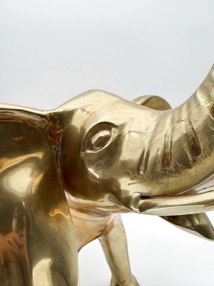 Large Elephant Brass Figure