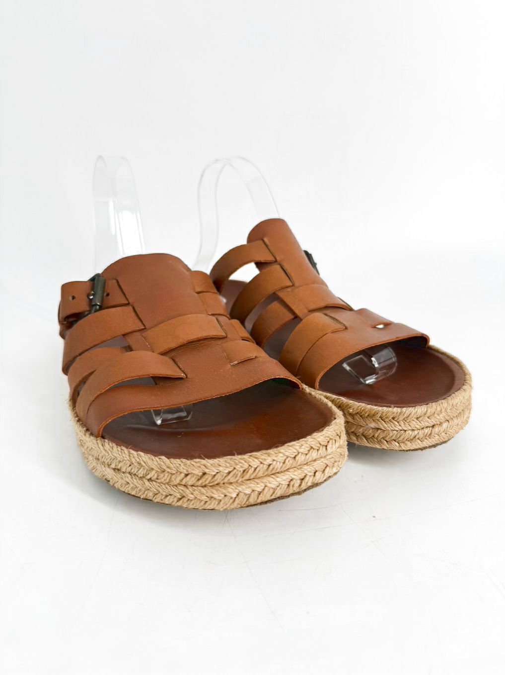 RALPH LAUREN Size 10 Cognac Leather Sandals