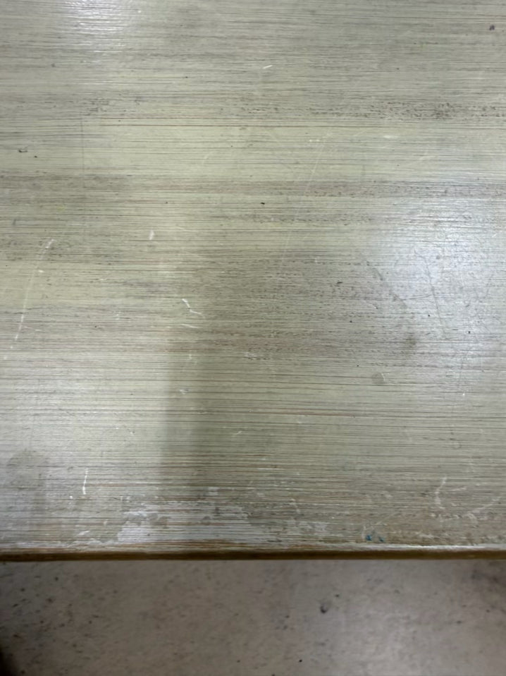 Cream Wood Desk w/ Upper Hutch