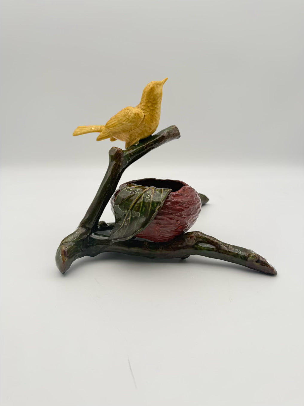 CHANGESTROM Brown, Green & Yellow Ceramic Bird Object
