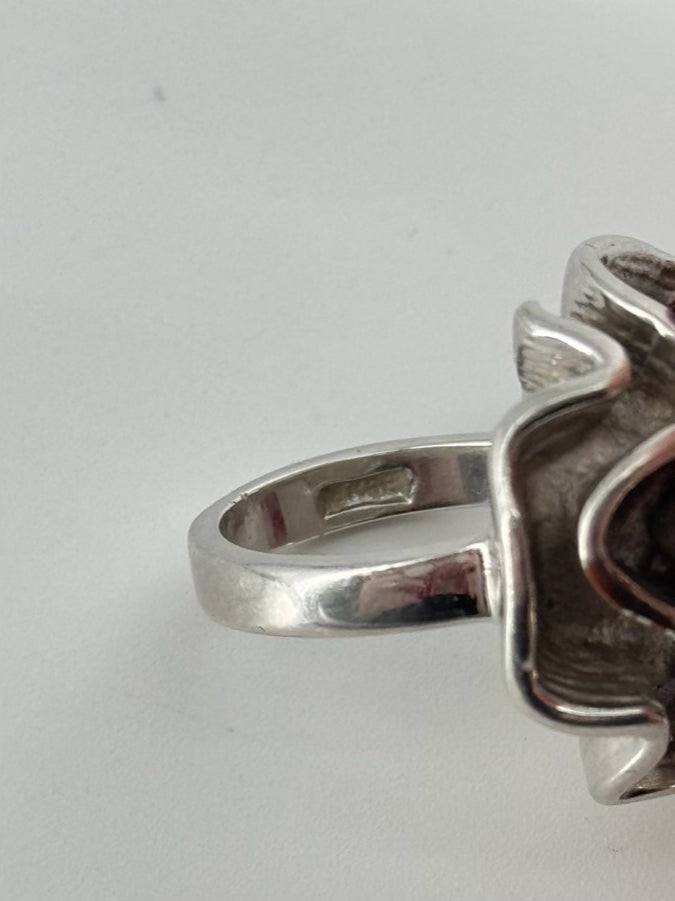 18K Abstract Rose Design Ring