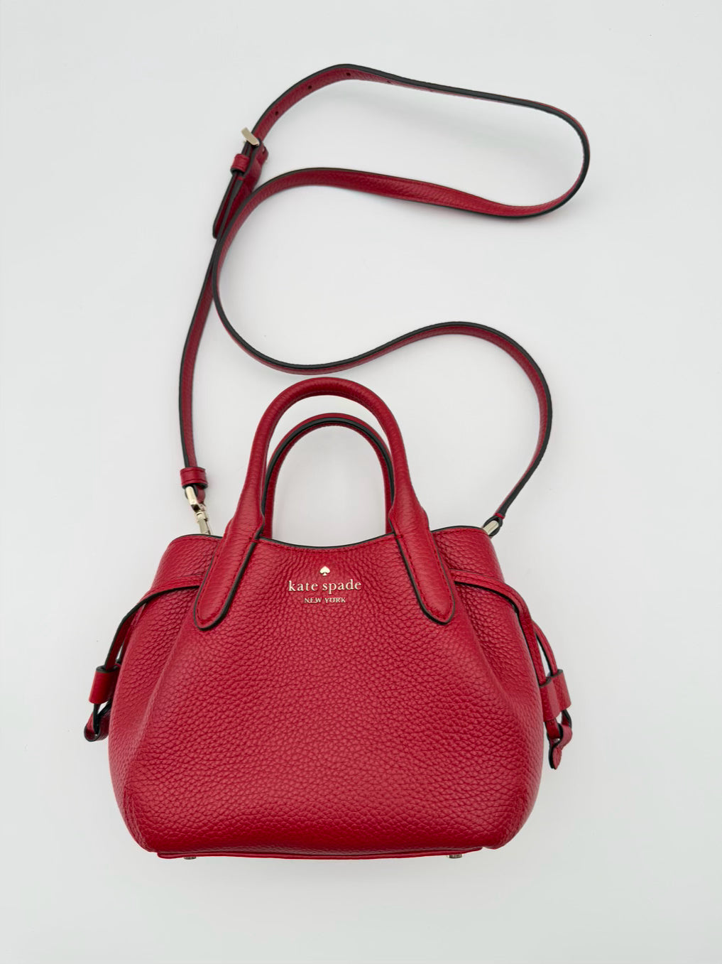 KATE SPADE Dumpling Mini Leather Red Satchel