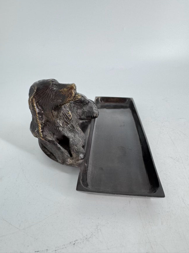 Cast Metal Spaniel Pen Holder