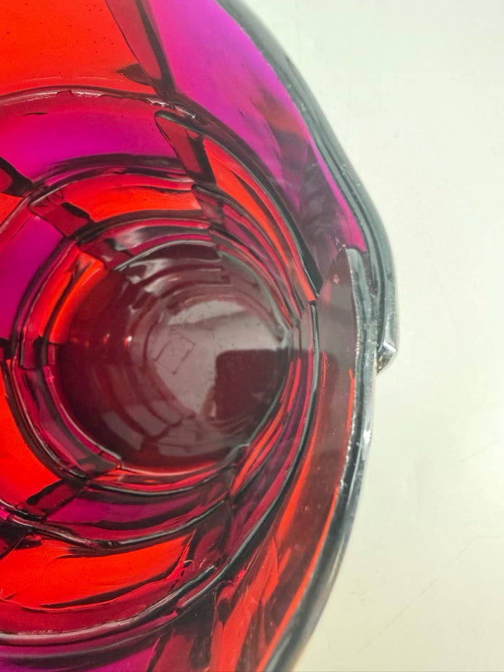 ENZO MARI Red Resin Bamboo Vase