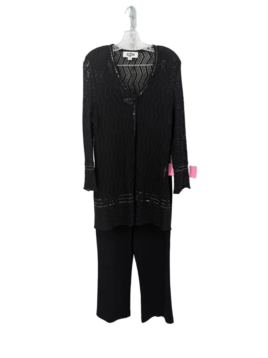 ST JOHN KNITS Size Wmn's 12/14 Black Knit 3 PC Suit