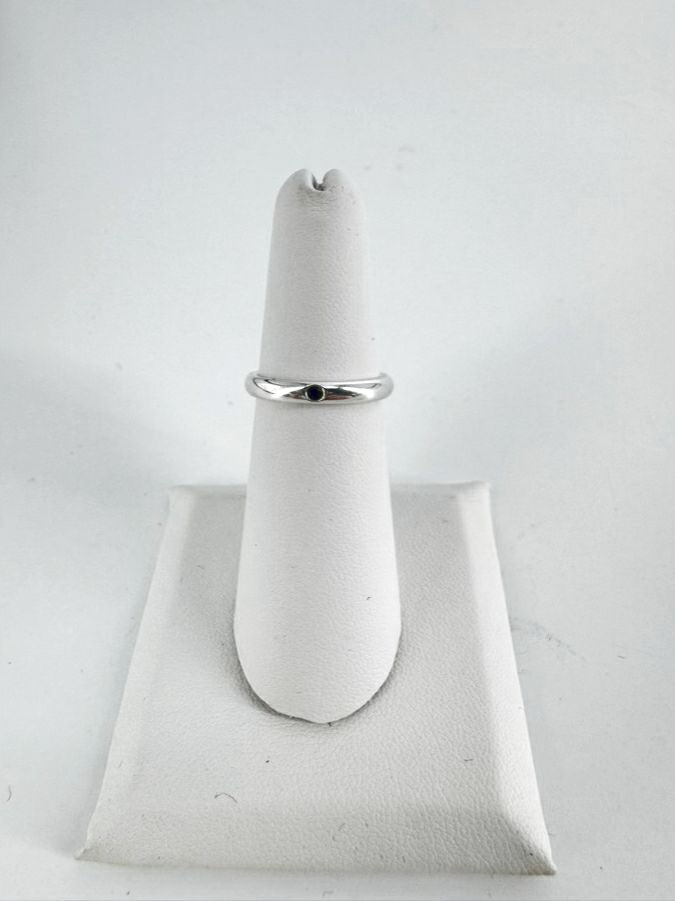 TIFFANY & CO. ELSA PERETTI STERLING SILVER Sapphire Stacking Ring