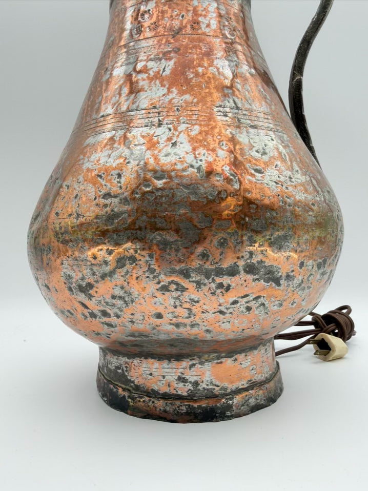 Copper Medium Water Jug Lamp No Shade