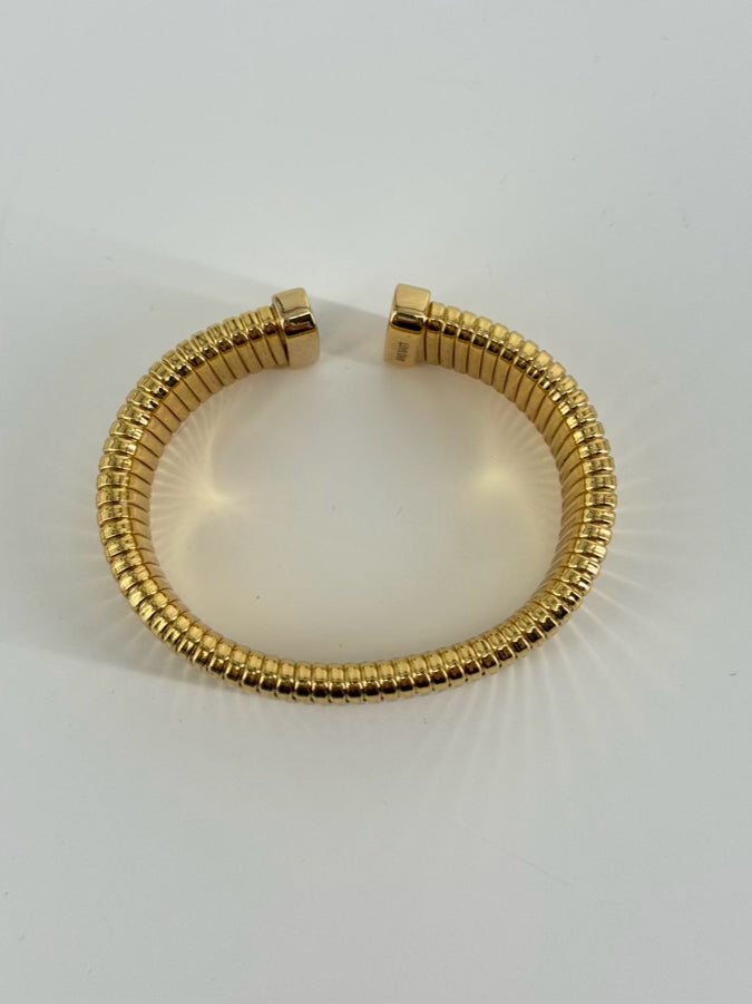 JANIS SAVITT Gold Tone Open Back Cobra Bracelet