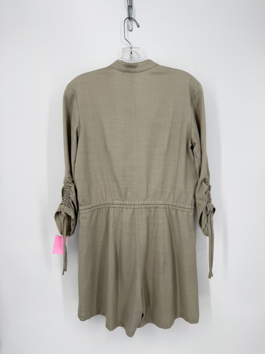 ELAINE KIM Size Wmn's S Khaki Zip Up Romper