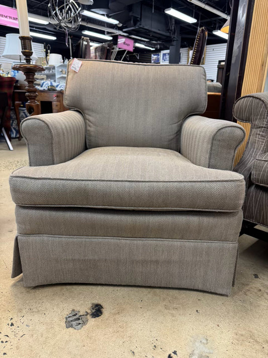 Gray Herringbone Chair