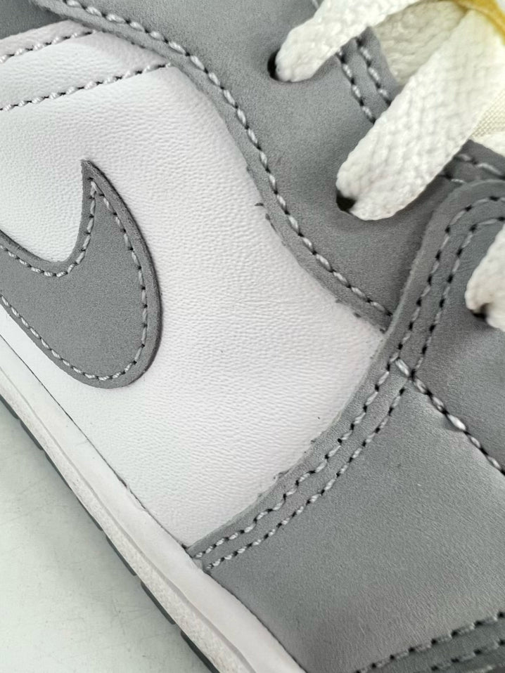 NIKE Size 8 White & Gray Nike Air Jordans Sneakers