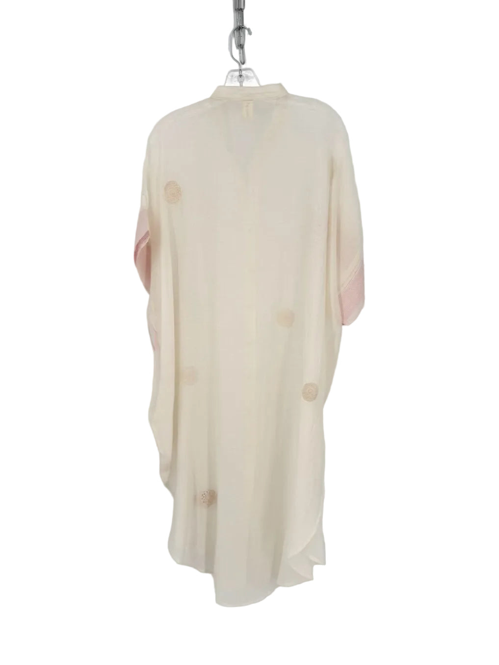 NEEM Wmn's Size M/L Cream Sheer Crochet Detail Kaftan