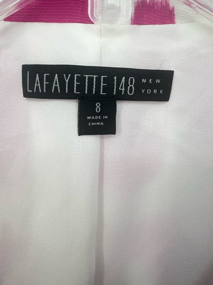 LAFAYETTE 148 Size 8 Fuchsia & White Blazer