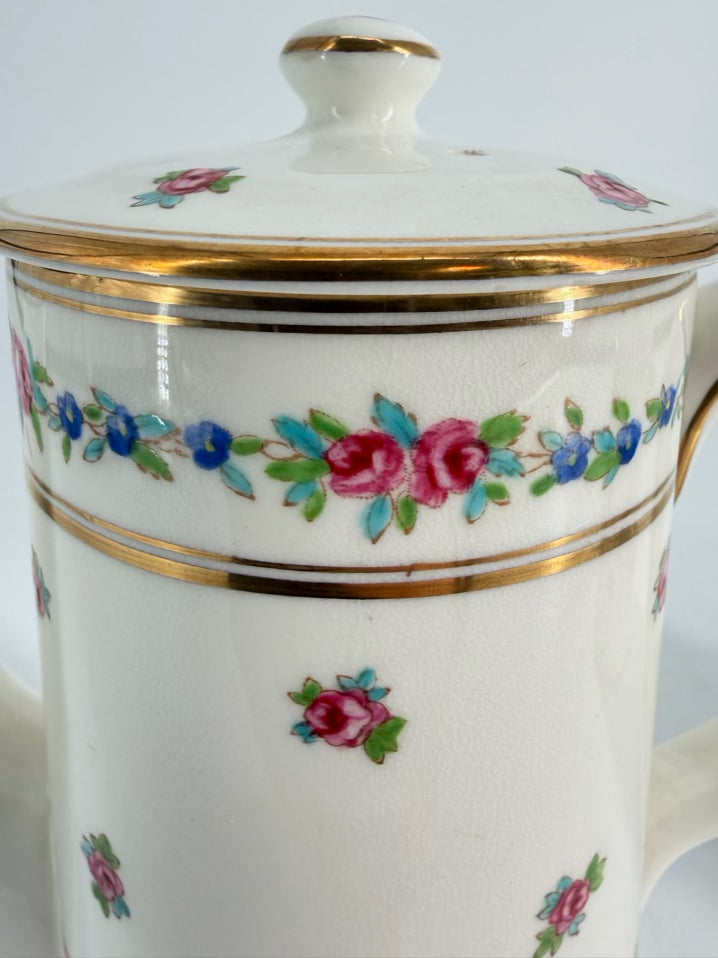 CAULDON White, Pink, Blue & Green China Breakfast Tray Dishware