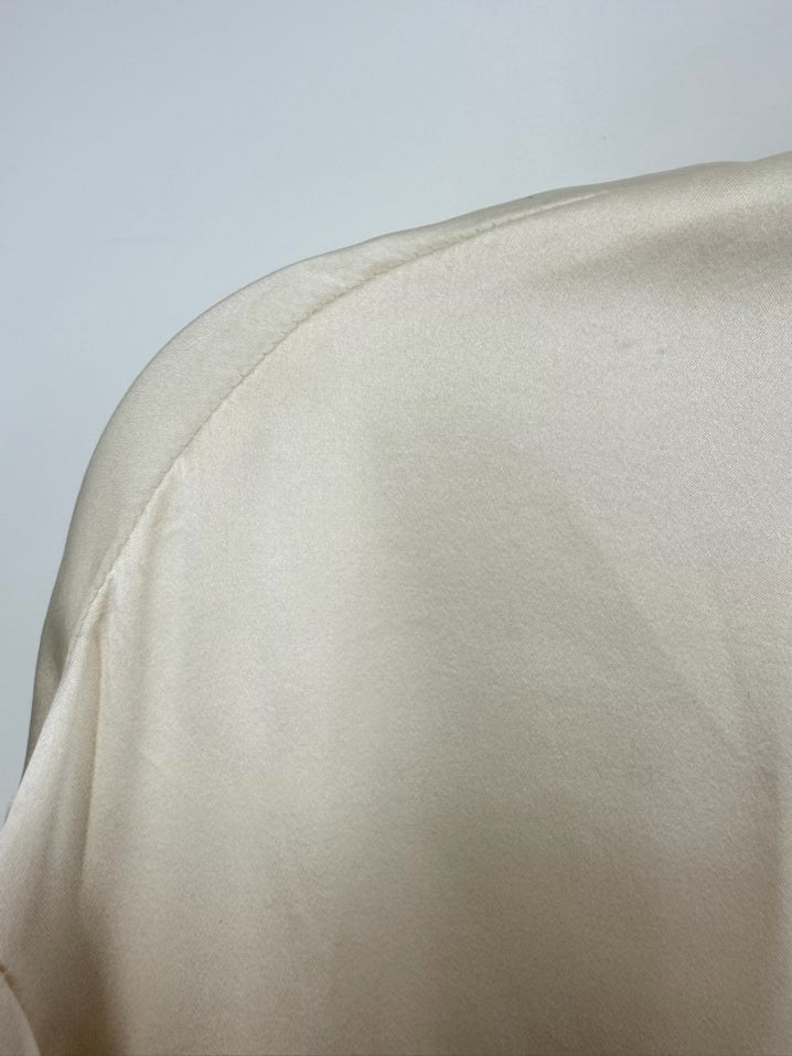 FROM FUTURE Wmn's Size 40 Champagne Silk Blouse
