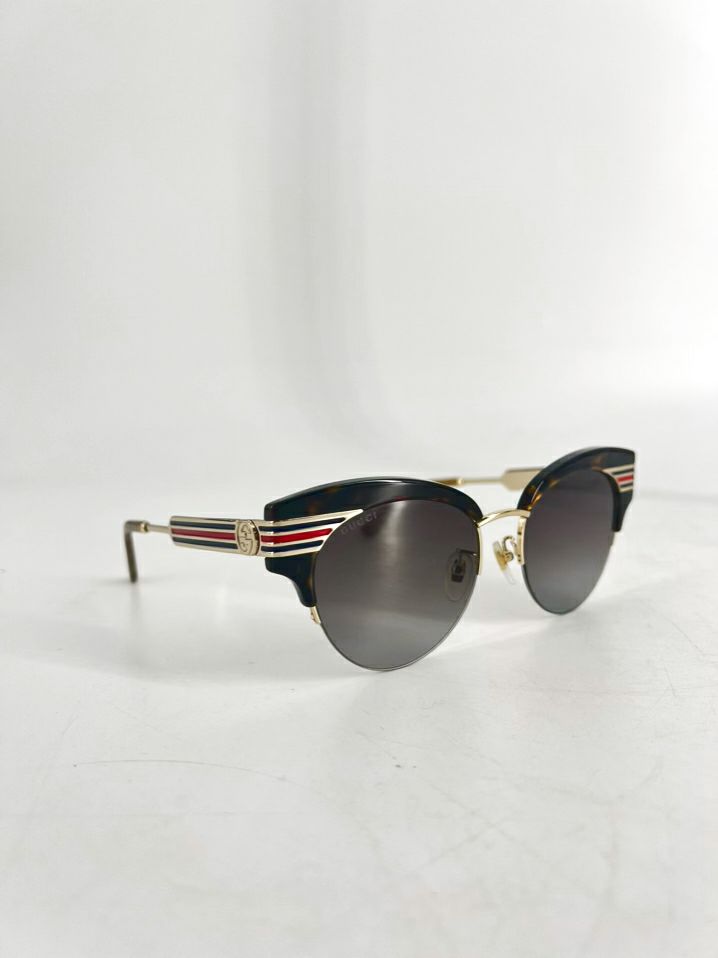 GUCCI Gold & Tortoise Metal Cat-Eye Gradient Sunglasses