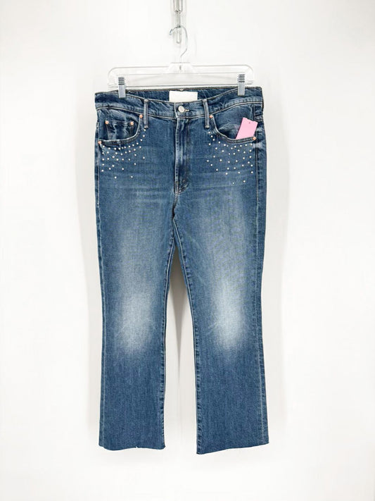 MOTHER Size 31 Blue Denim Studded Jeans