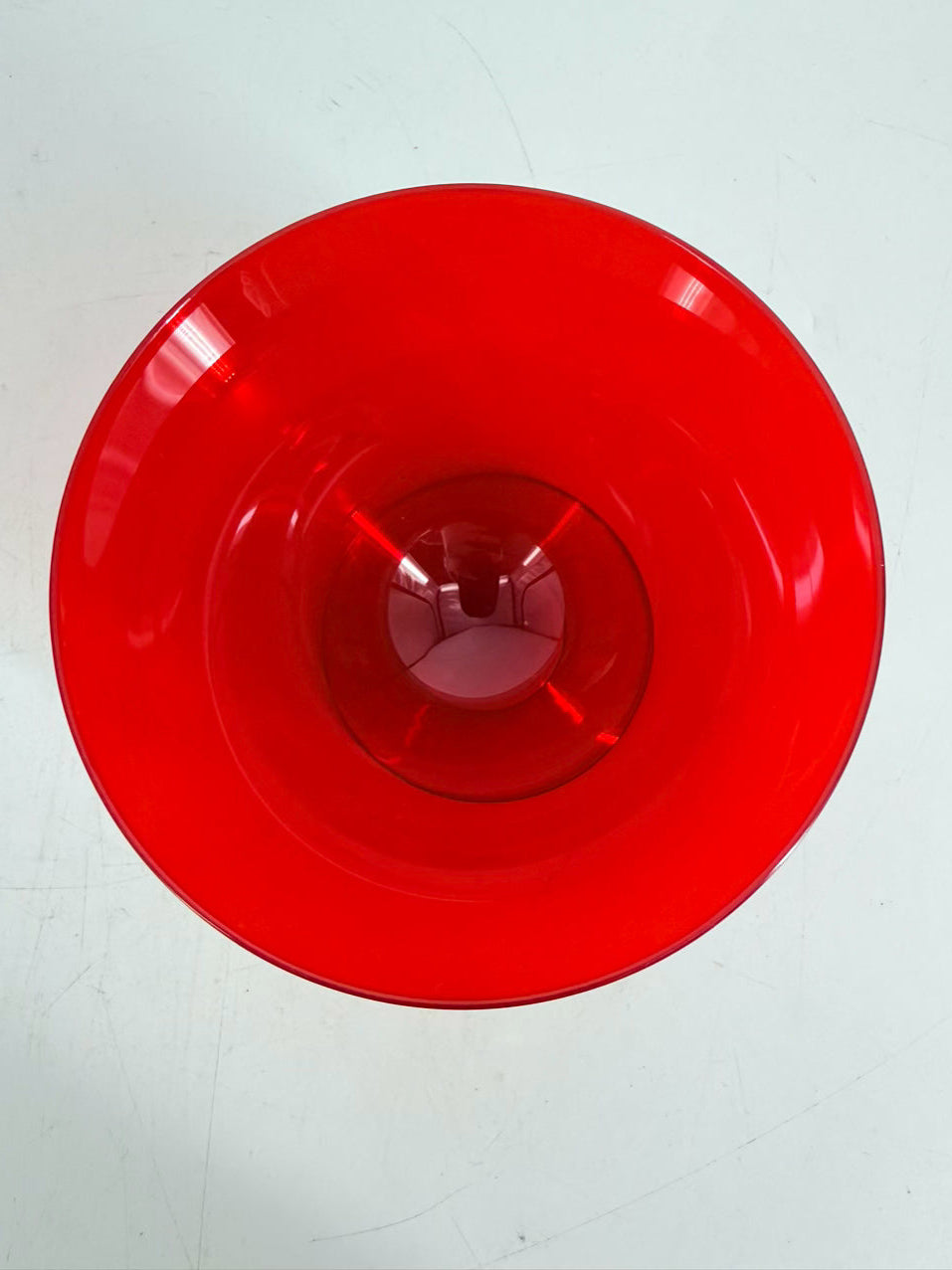 MORGANTOWN Monroe Red Glass Set of 6 Dessert Dishes