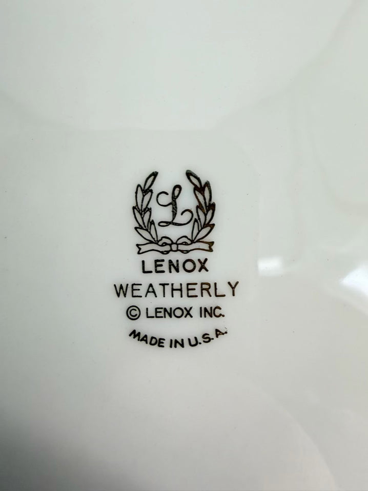 LENOX Cream China Weatherly 4 Piece Dinnerware Setting For 6 Includes Serving Dishes