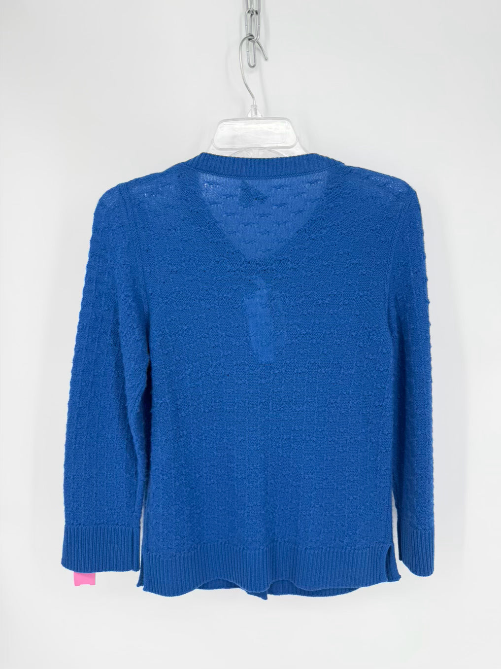 MARC JACOBS Wmn's Size M Blue Cashmere Rhinestone Detail Cardigan
