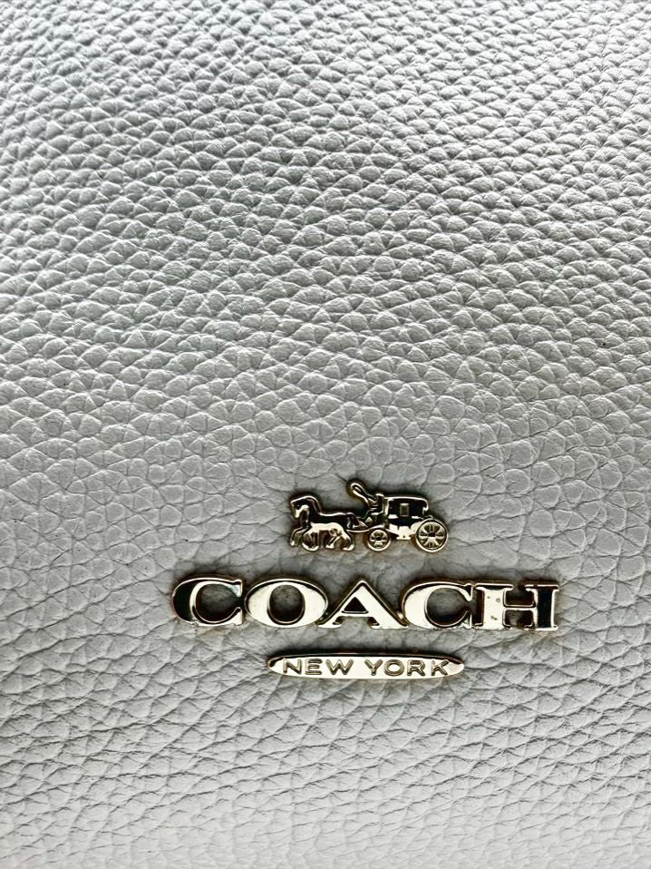 COACH Elise Satchel Cream Leather Purse