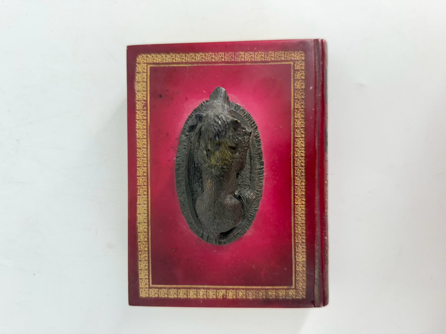 Brown, Red & Bronze Lion Figure