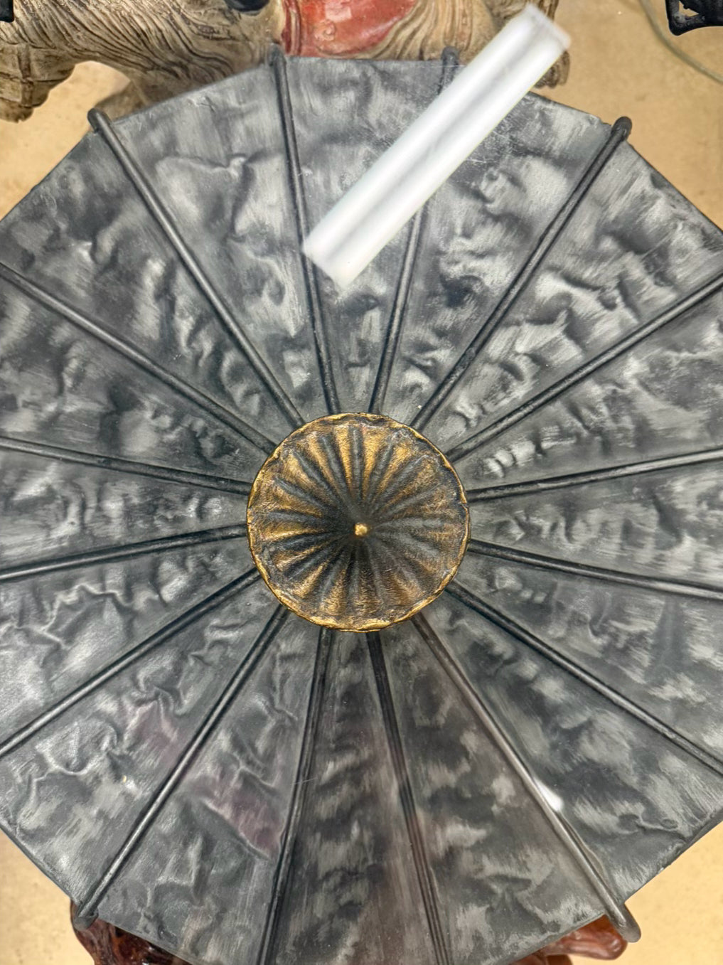 Wood & Glass Carousel Coffee Table