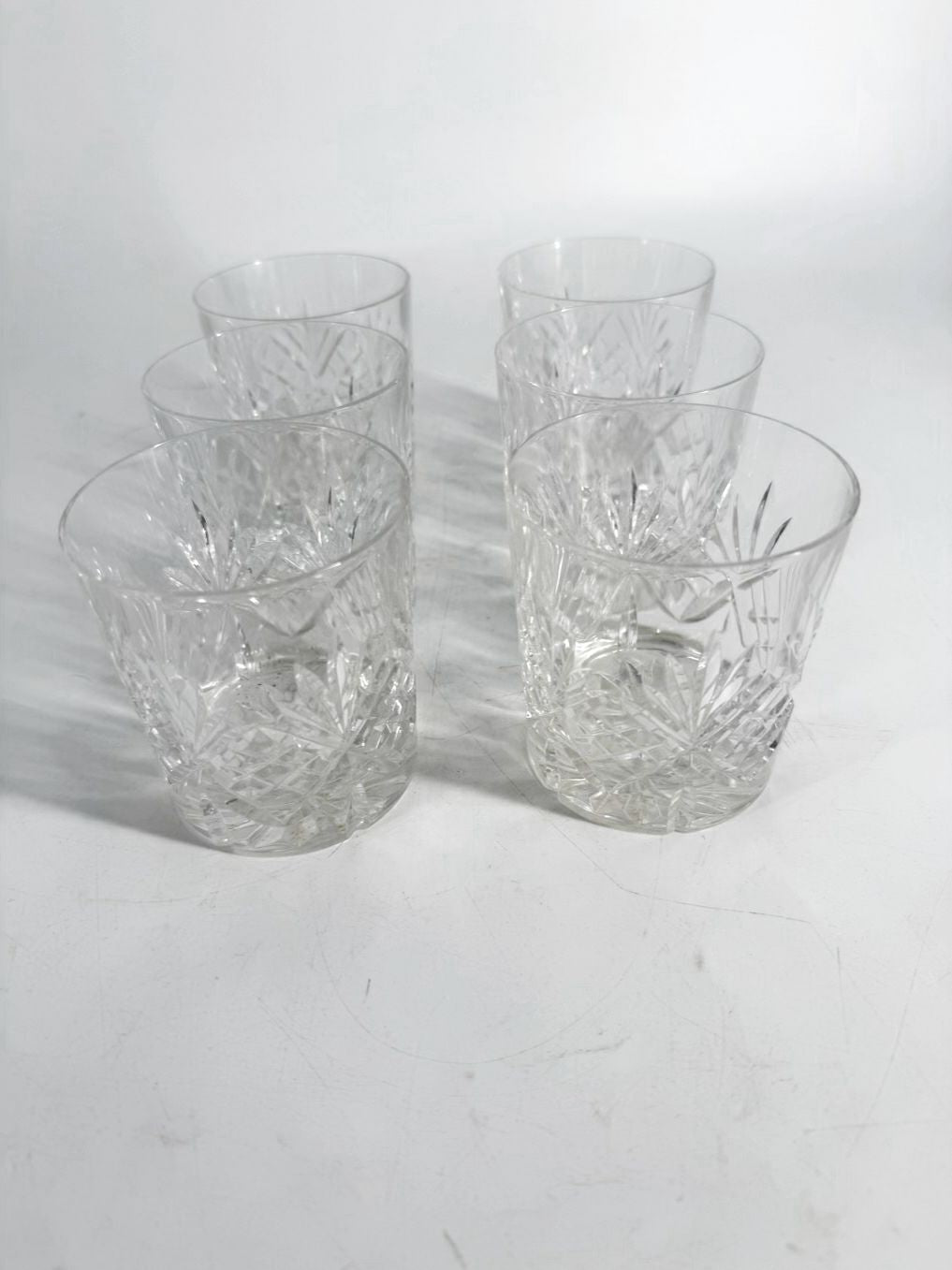 TIFFANY & CO. Clear Crystal Newport Rocks Glasses Set Of 6