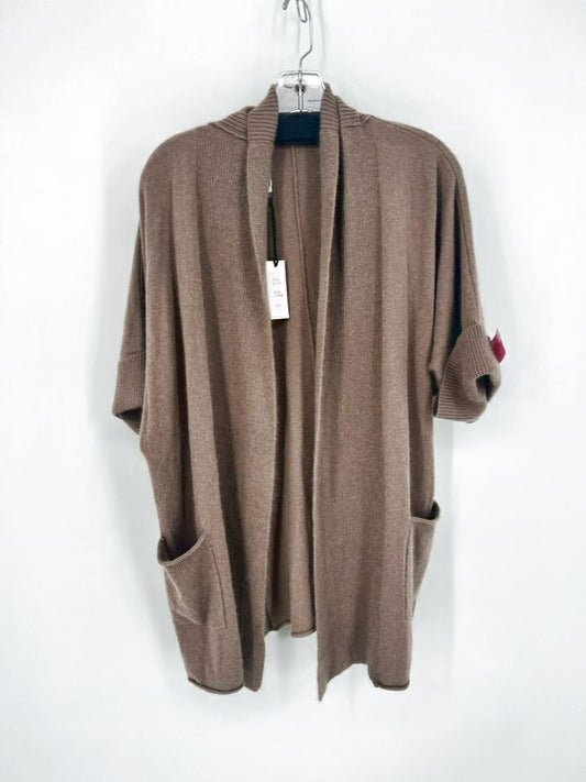 SYMPHONY + NOTE Size L Mushroom Cashmere Cardigan NWT