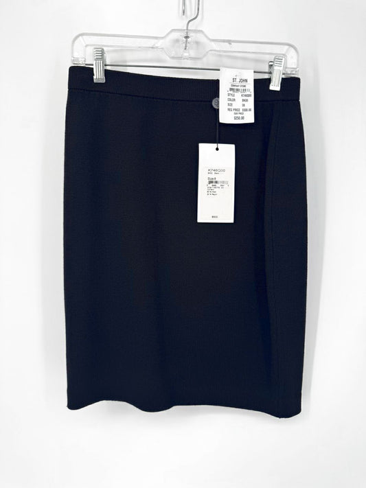 ST JOHN COLLECTION Size 8 Navy Knit Skirt NWT