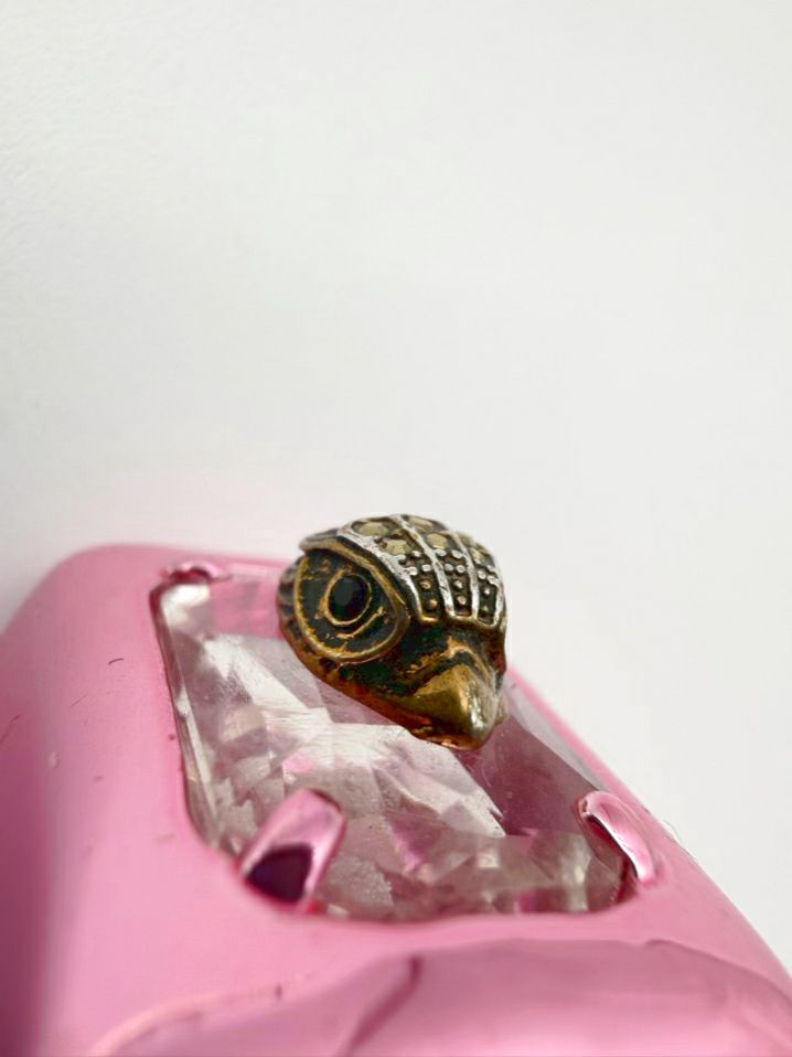KURT GEIGER Mettalic Pink Earring & Ring Set