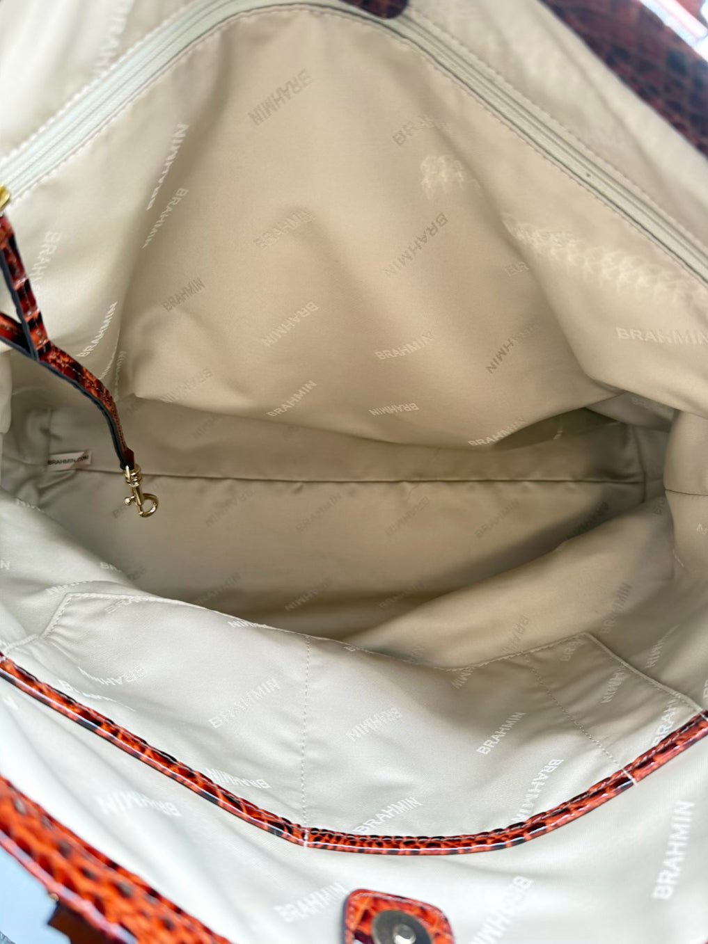 BRAHMIN Tansey Pecan Westerly Leather Purse