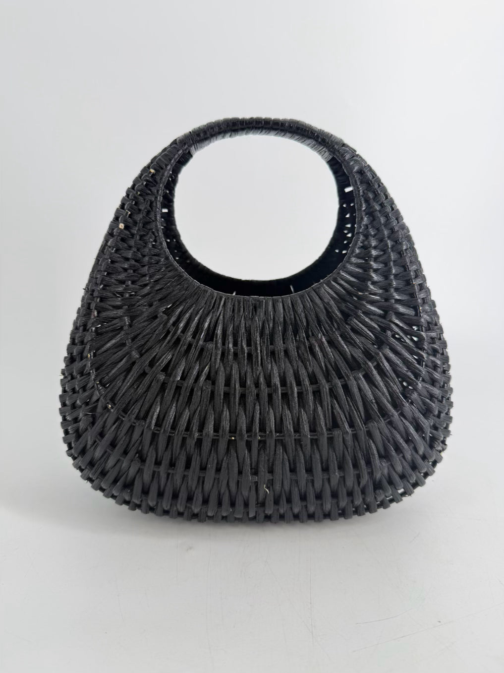 LOEFFLER RANDALL Black Wicker Purse