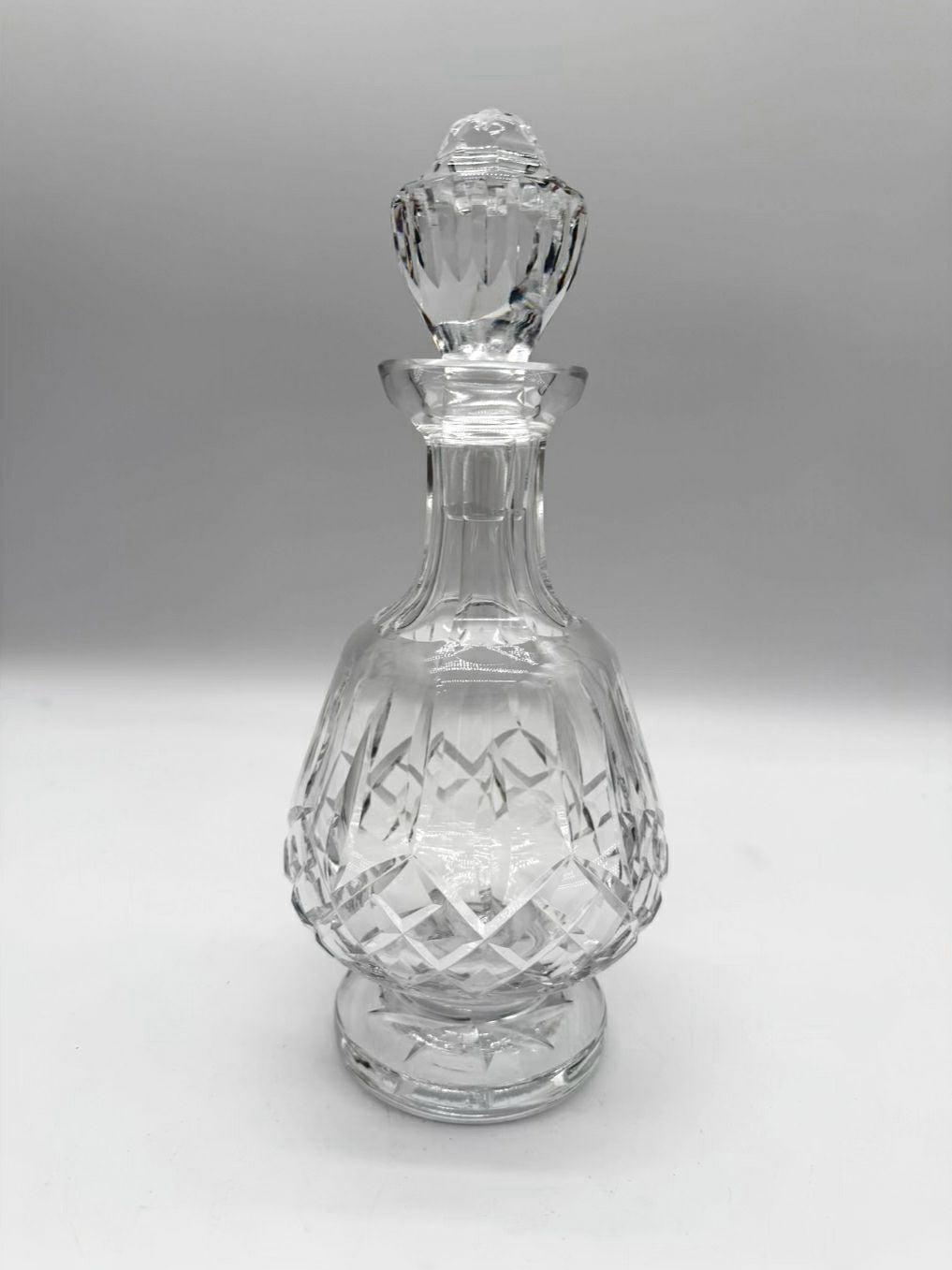 WATERFORD Lismore Clear Crystal Footed Decanter