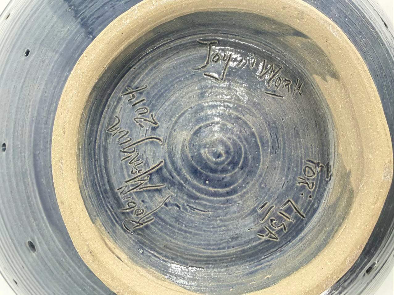 MANGUM Blue Pottery Bowl