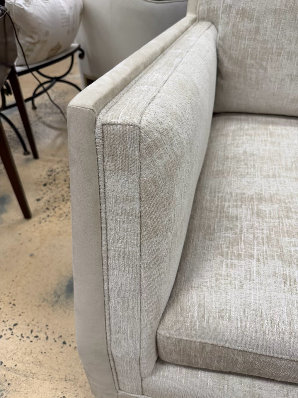 CARACOLE Limitless Chenille Sand Art Deco Pair Of Lounge Chairs