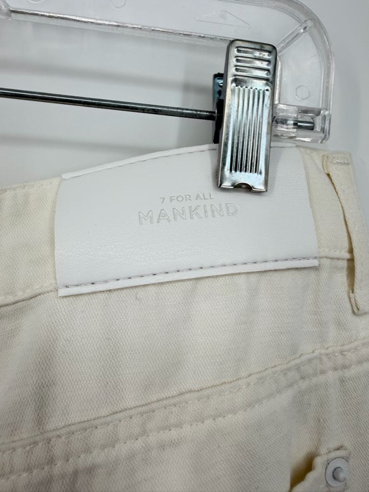 7 FOR ALL MANKIND Wmn's Size 29 Off White Denim Wide Leg Pants NWT