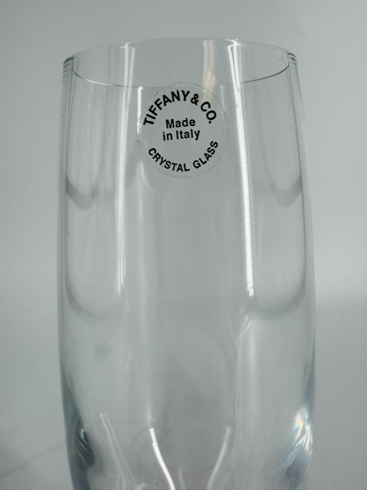 TIFFANY & CO. Clear Crystal Pair Of Champagne Flutes