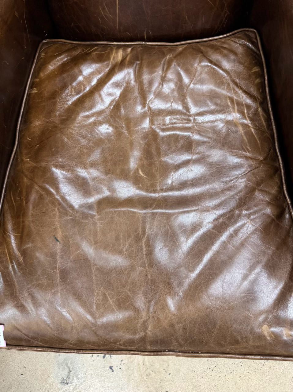 RESTORATION HARDWARE Brown Leather Nailhead Chair