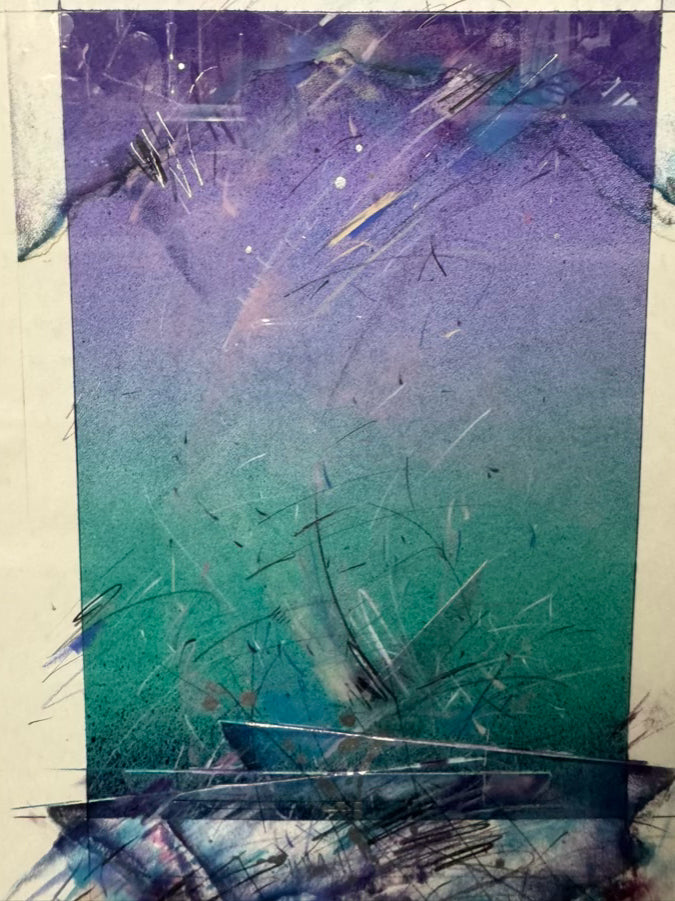WILLIAM GEORGE "A Subtle Shift" Mixed Media in Silver Frame