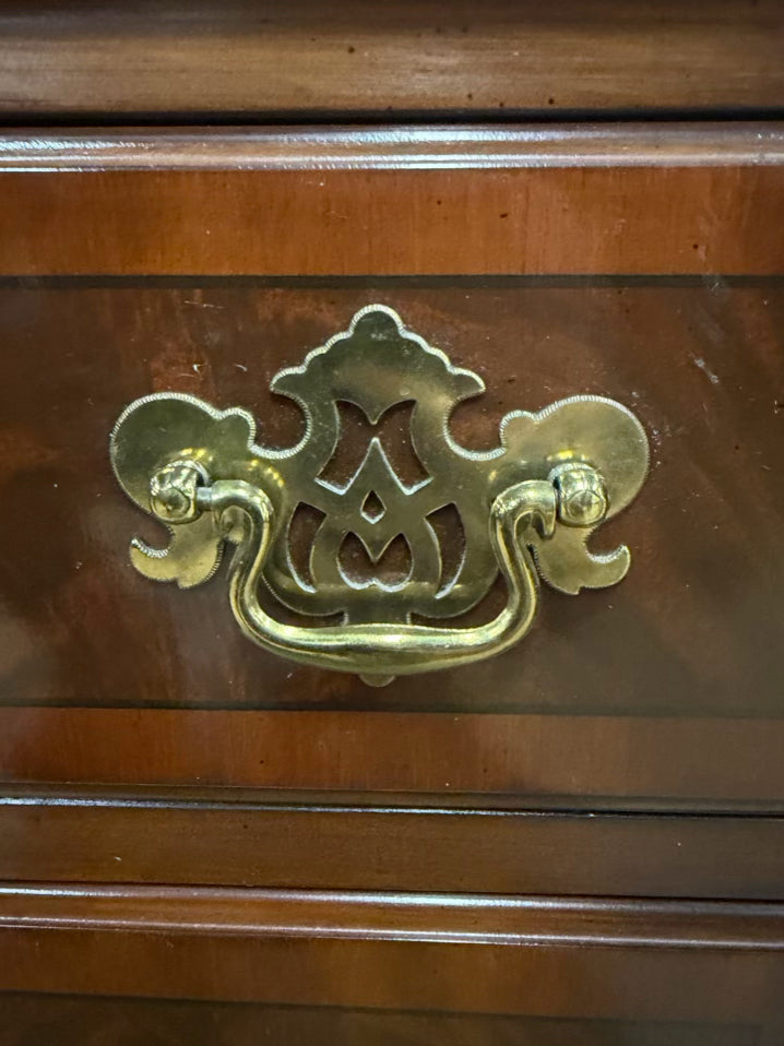 DREXEL Dark Mahogany Chippendale Nightstand